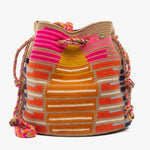 Load image into Gallery viewer, Handmade Medium Wayuu Taupe/Fuchsia/Orange

