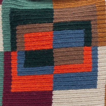 Handmade Medium Wayuu Ostrich Garnet