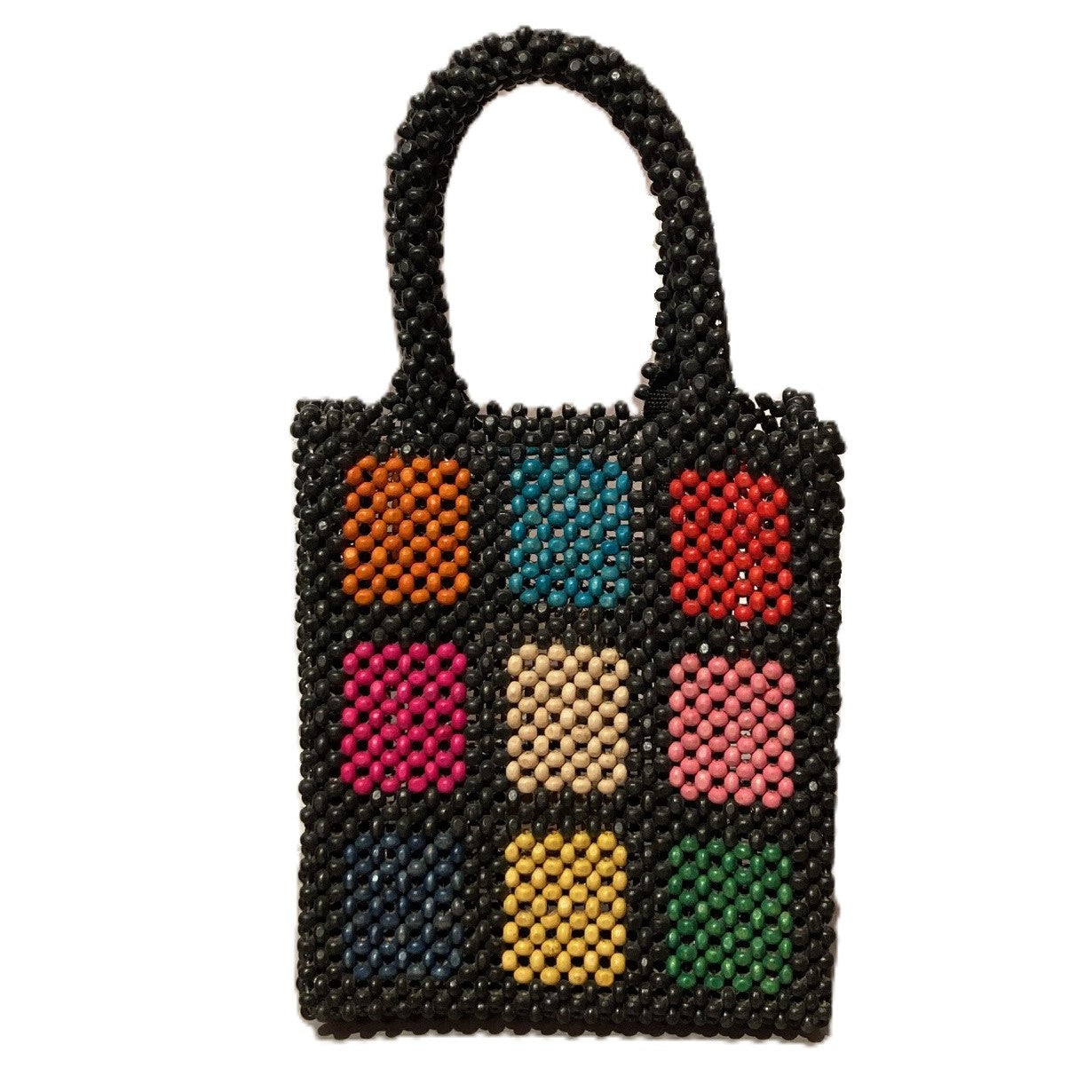 Wood Beads Hand Bag