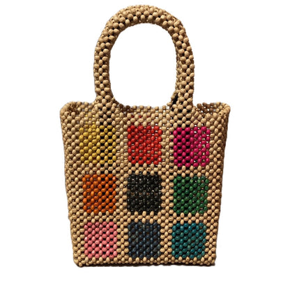 Wood Beads Hand Bag