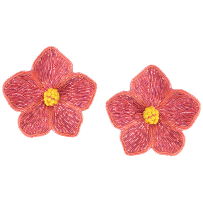 Hibiscus Earrings Pink