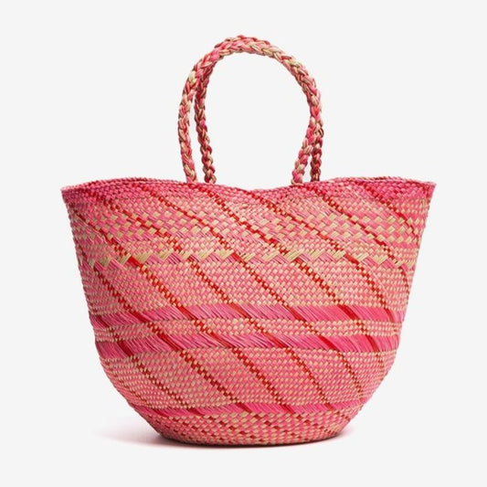Med Artisanal Basket Mosaic Pink mix