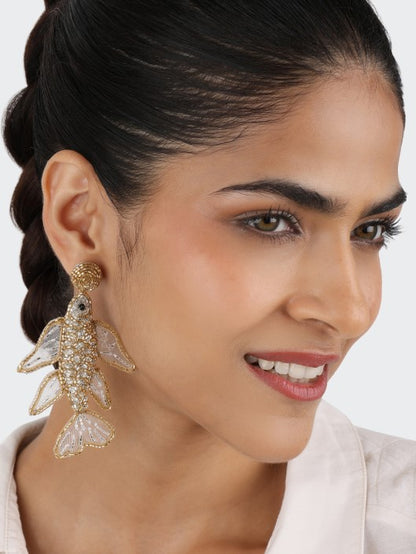 Koi Fish Earrings Gold