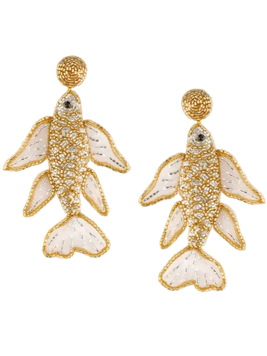 Koi Fish Earrings Gold