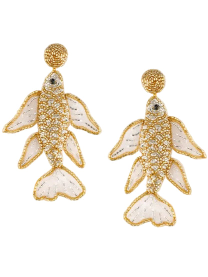 Koi Fish Earrings Gold