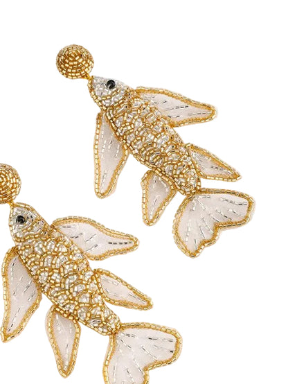 Koi Fish Earrings Gold