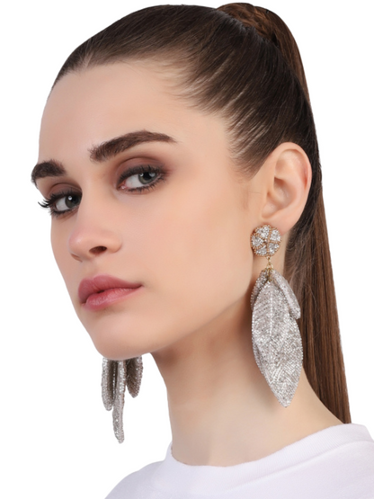 Leaf Earrings Silver