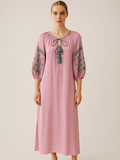 Benaras Dress Lavender Green