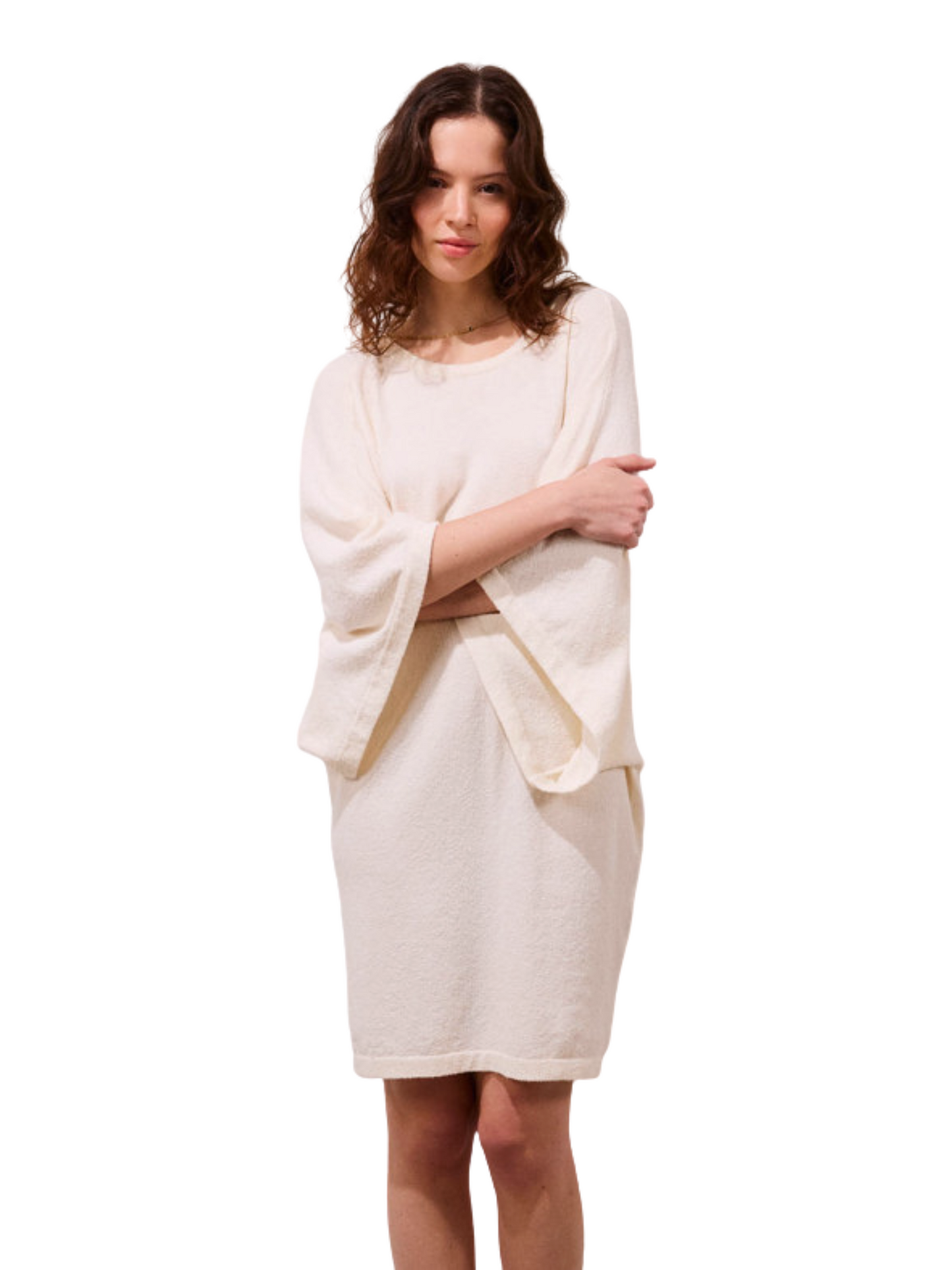 short off white dress open back 