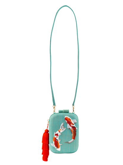 Mei Turquoise Clutch