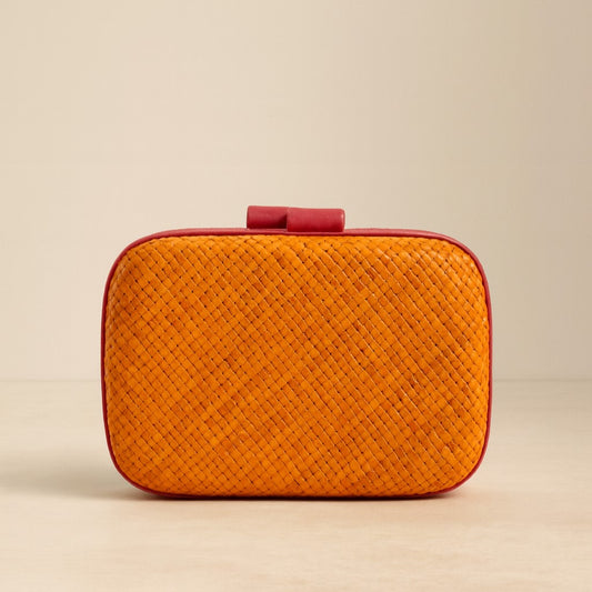 Mira Orange Clutch