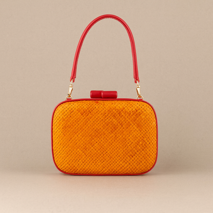 Mira Orange Clutch