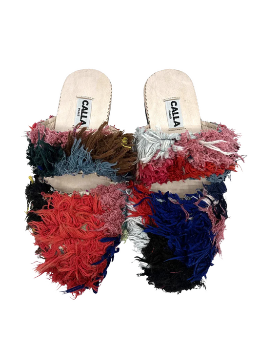 Handmade Moroccan babouches from upcycled vintage Berber rugs