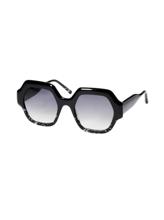 square sunglasses with a chunky black frame