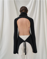 Load image into Gallery viewer, Open back and sides rib sweater
