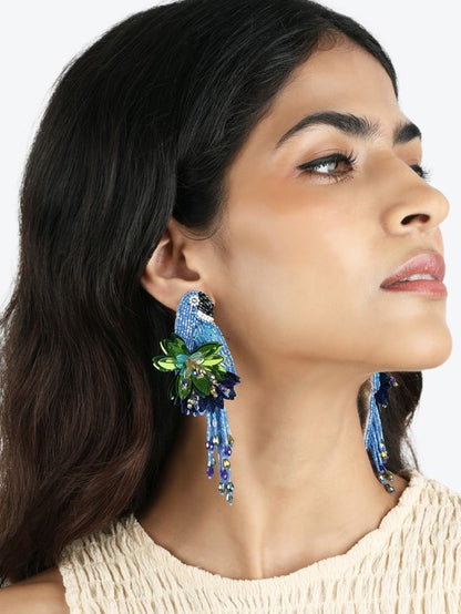 Parrot Earrings Blue