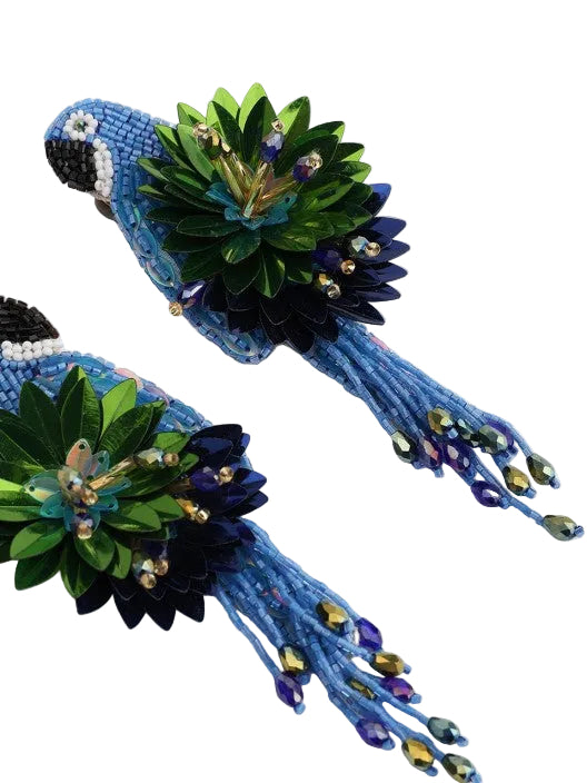 Parrot Earrings Blue