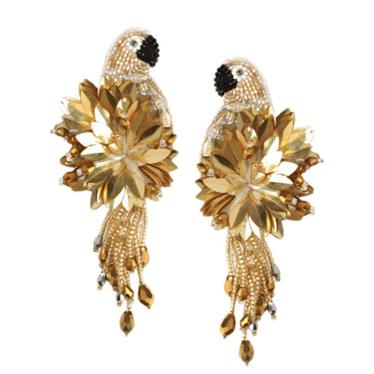Parrot Earrings Gold