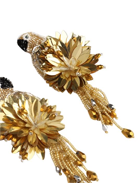 Parrot Earrings Gold