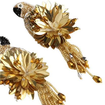 Parrot Earrings Gold