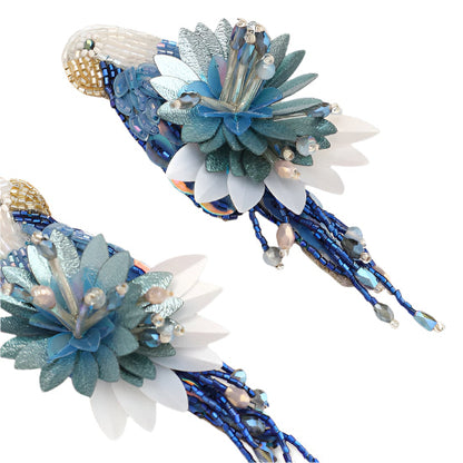 Parrot Earrings Denim