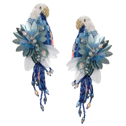 Parrot Earrings Denim