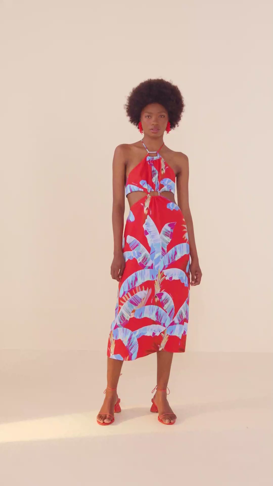 Sweet Jungle Cut Out Midi Dress