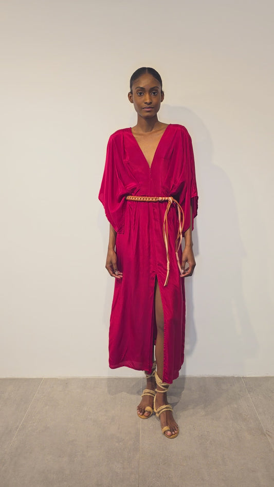  dress with a deep neckline 