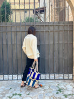 Load image into Gallery viewer, Handmade Wayuu Tote Bag Blue &amp; Royal
