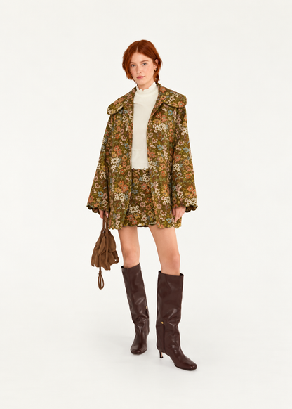 Farm Rio Floral Jacquard Peacoat