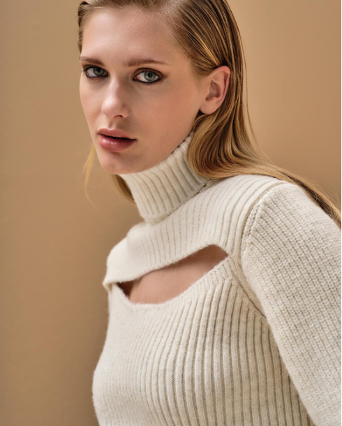Open front ribbed sweater