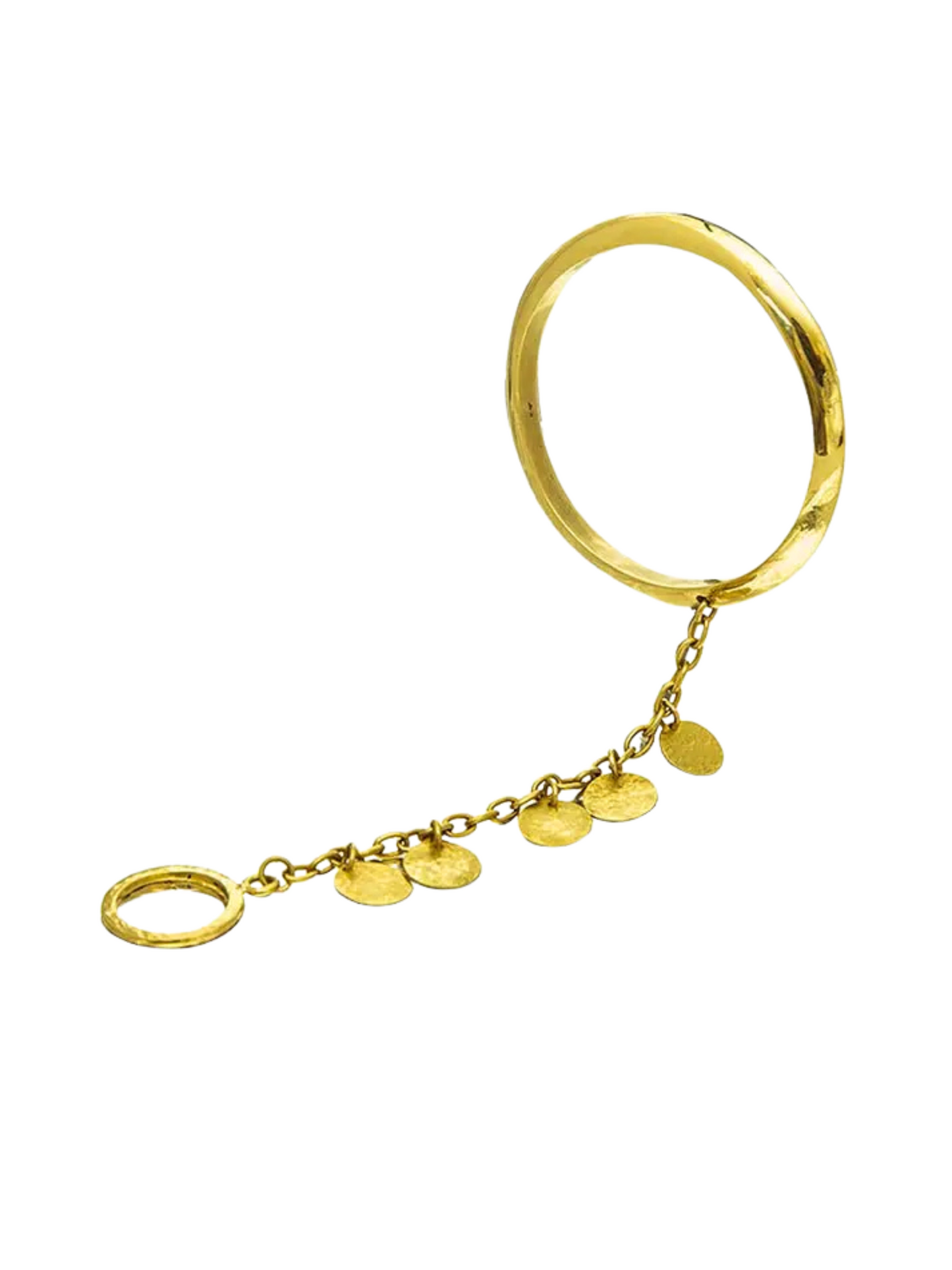 gold-toned hand chain bracelet 