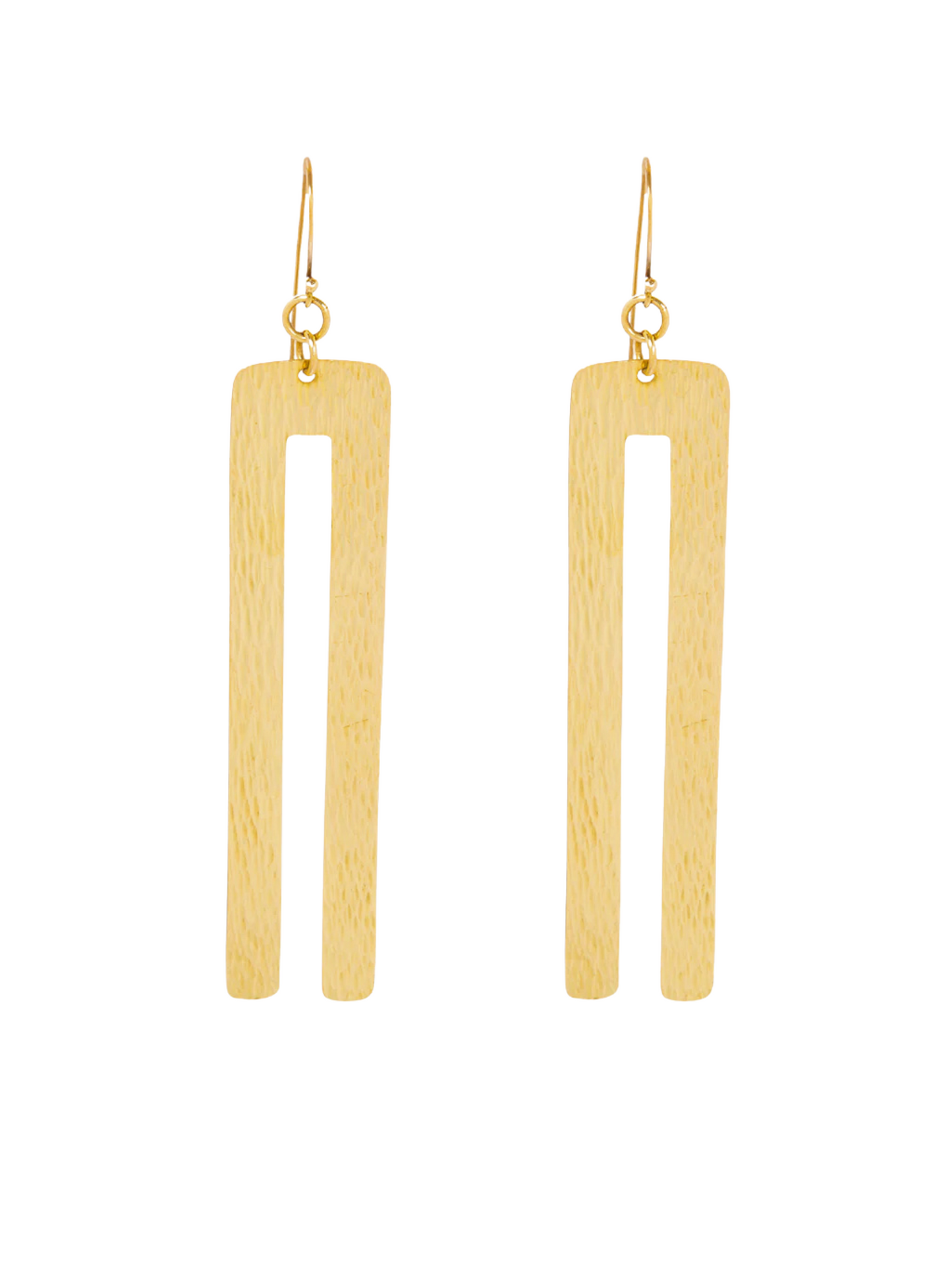  drop earrings with a double-bar design