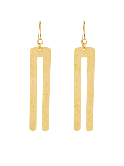  drop earrings with a double-bar design