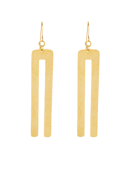  drop earrings with a double-bar design