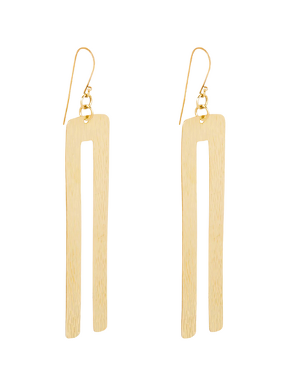  drop earrings with a double-bar design