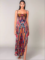 Load image into Gallery viewer, Afghani Print Bustier dress
