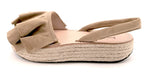 Load image into Gallery viewer, Mambo platform abarca sandals with caramel suede ruffle
