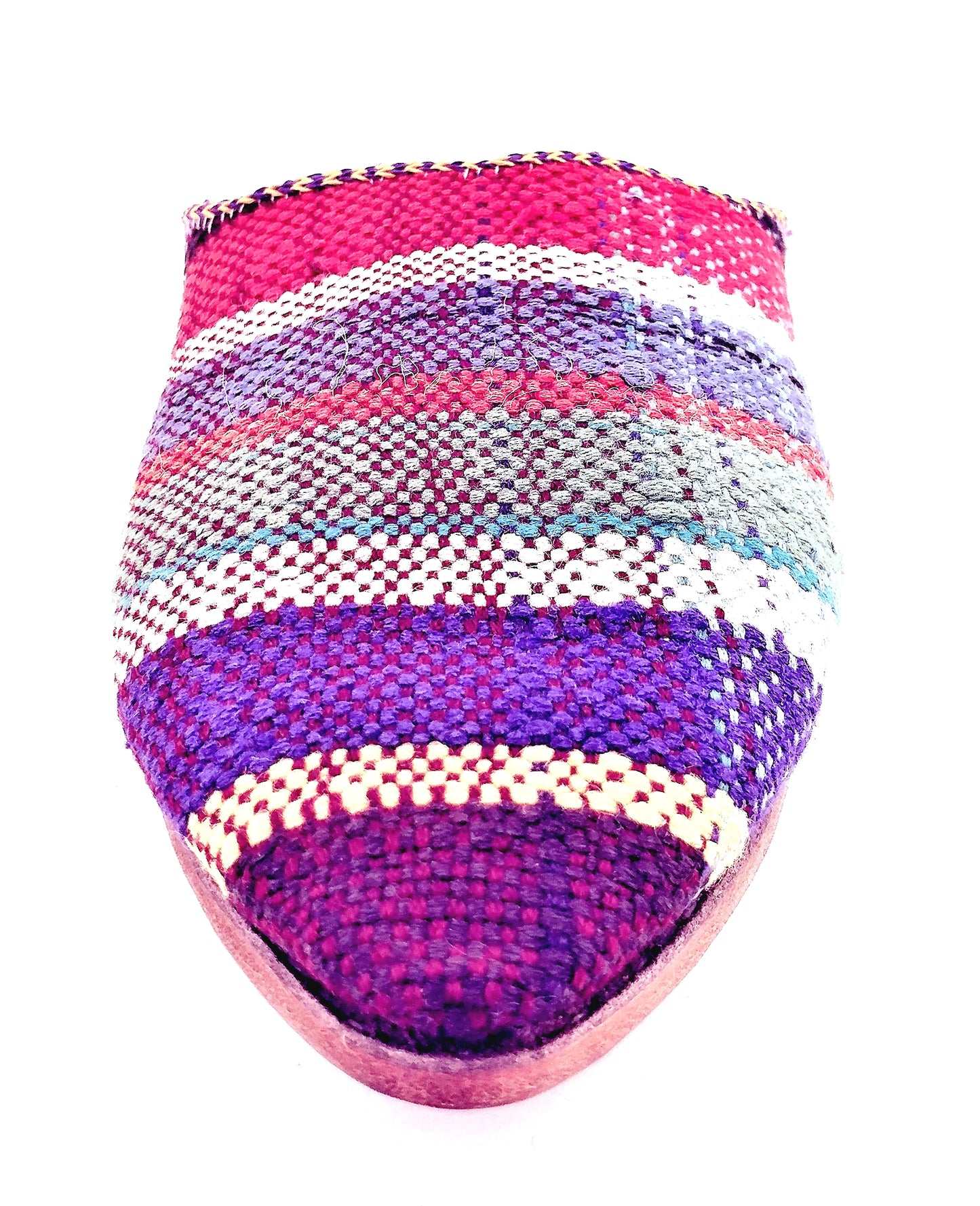 Upcycled Babouches from Vintage Moroccan blankets Multicolor Plaid