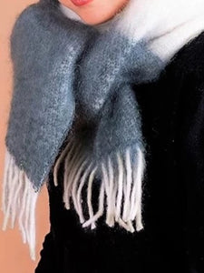 Bi-Color Mohair Scarf