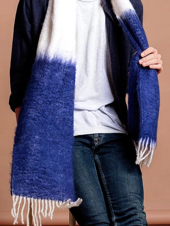 Bi-Color Mohair Scarf