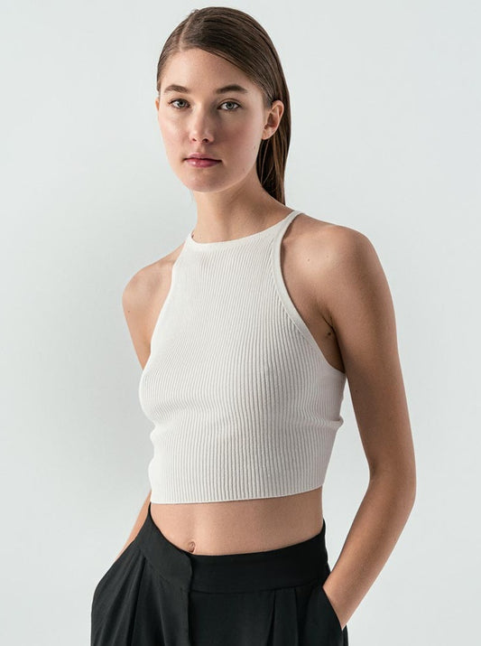 Drawstring Ribbed Top