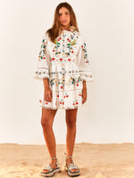 Load image into Gallery viewer, Pitanga Embroidered Belted Mini Dress
