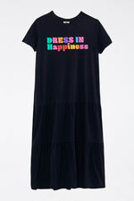 Load image into Gallery viewer, Dress in Happiness T-Shirt Dress
