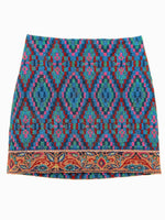Load image into Gallery viewer, Blue Tapestry Scarf Mini Skirt
