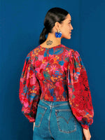 Load image into Gallery viewer, Red Wild Life Blouse
