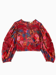 Red Wild Life Blouse