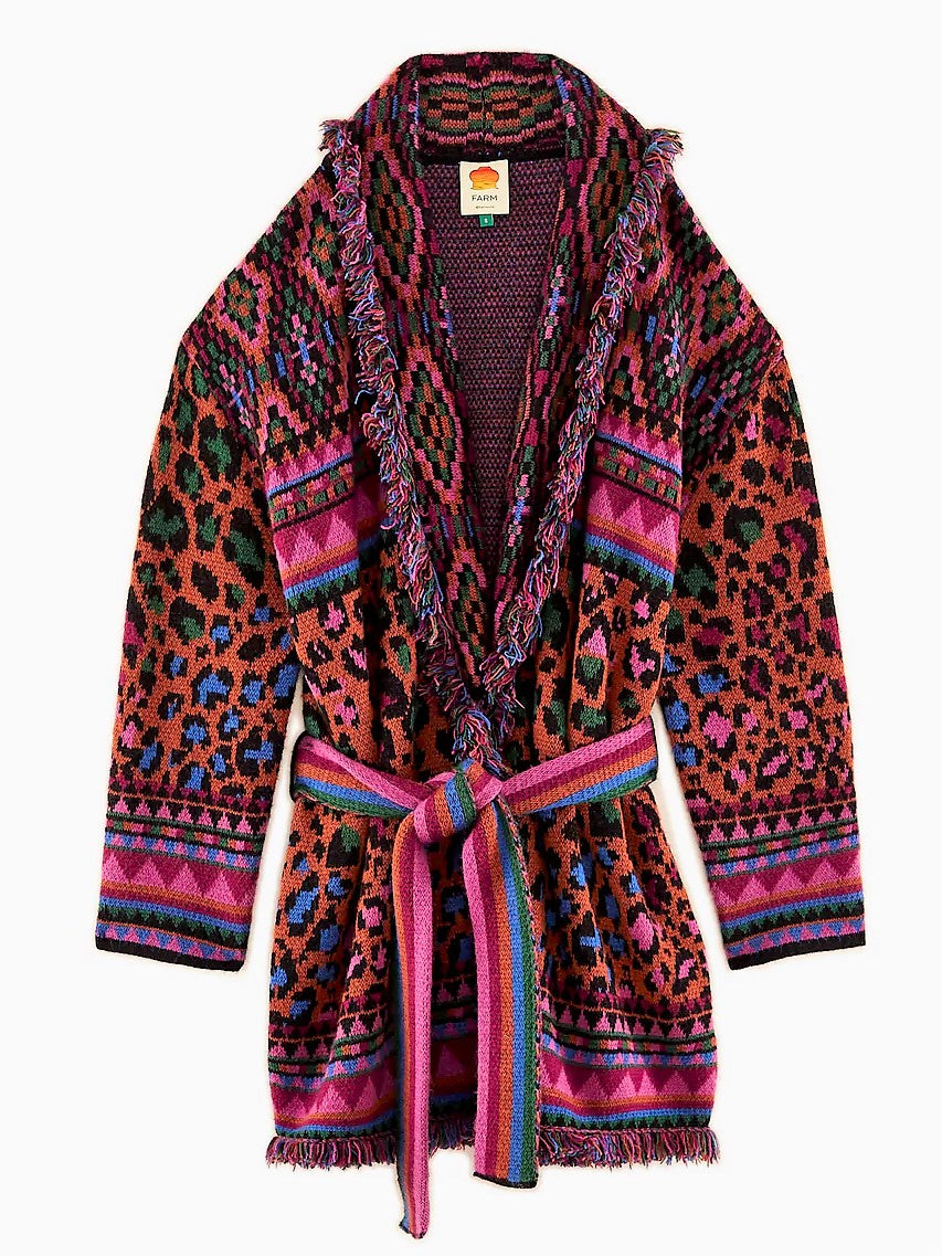Red Ainika Tapestry Cardigan