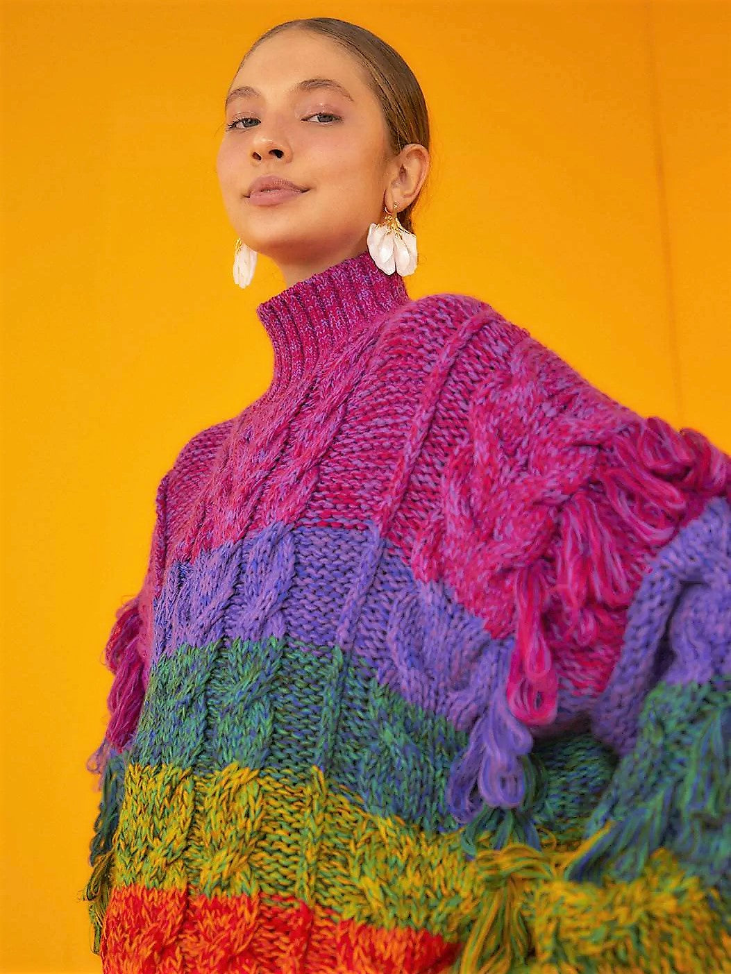 Multicolored Yarn Sweater