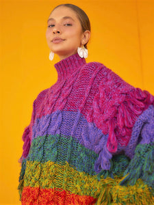 Multicolored Yarn Sweater – Folklorious
